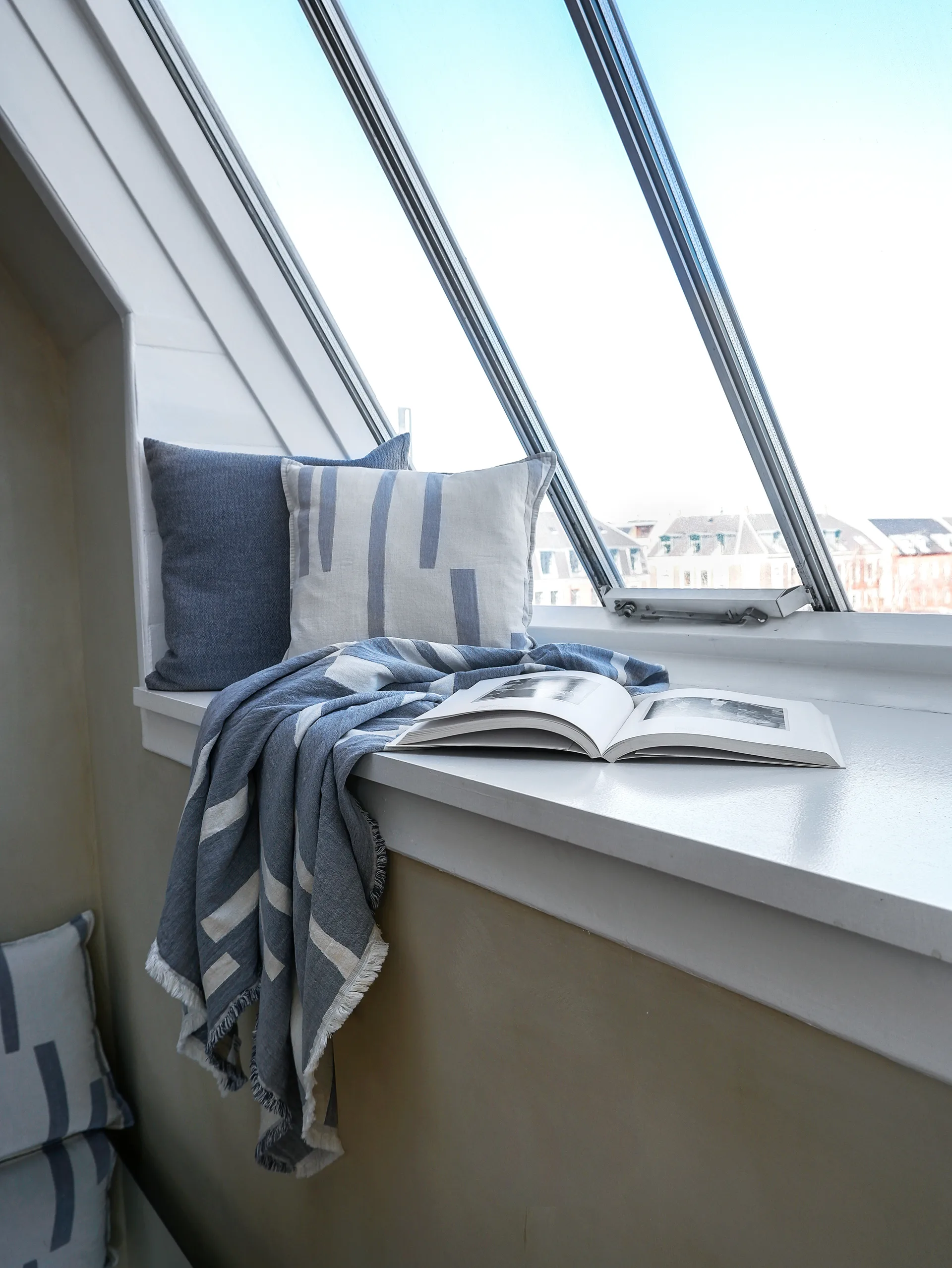 라임 그라스 스로우 130x180 cm, Blue Elvang Denmark | 엘방덴마크