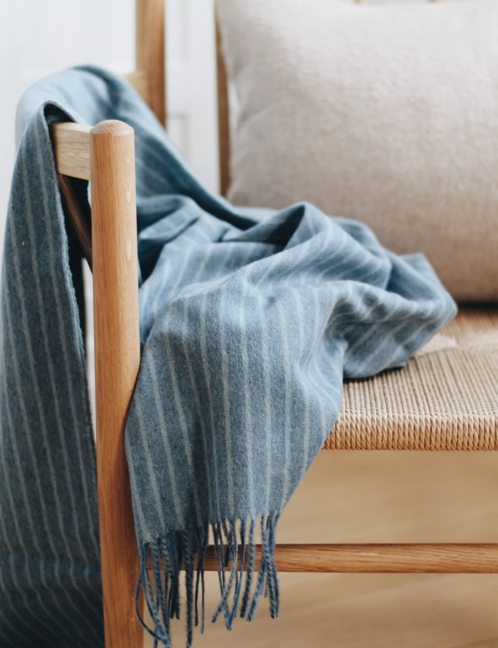 스트라이프 스로우 130x200 cm, Mirage blue Elvang Denmark | 엘방덴마크