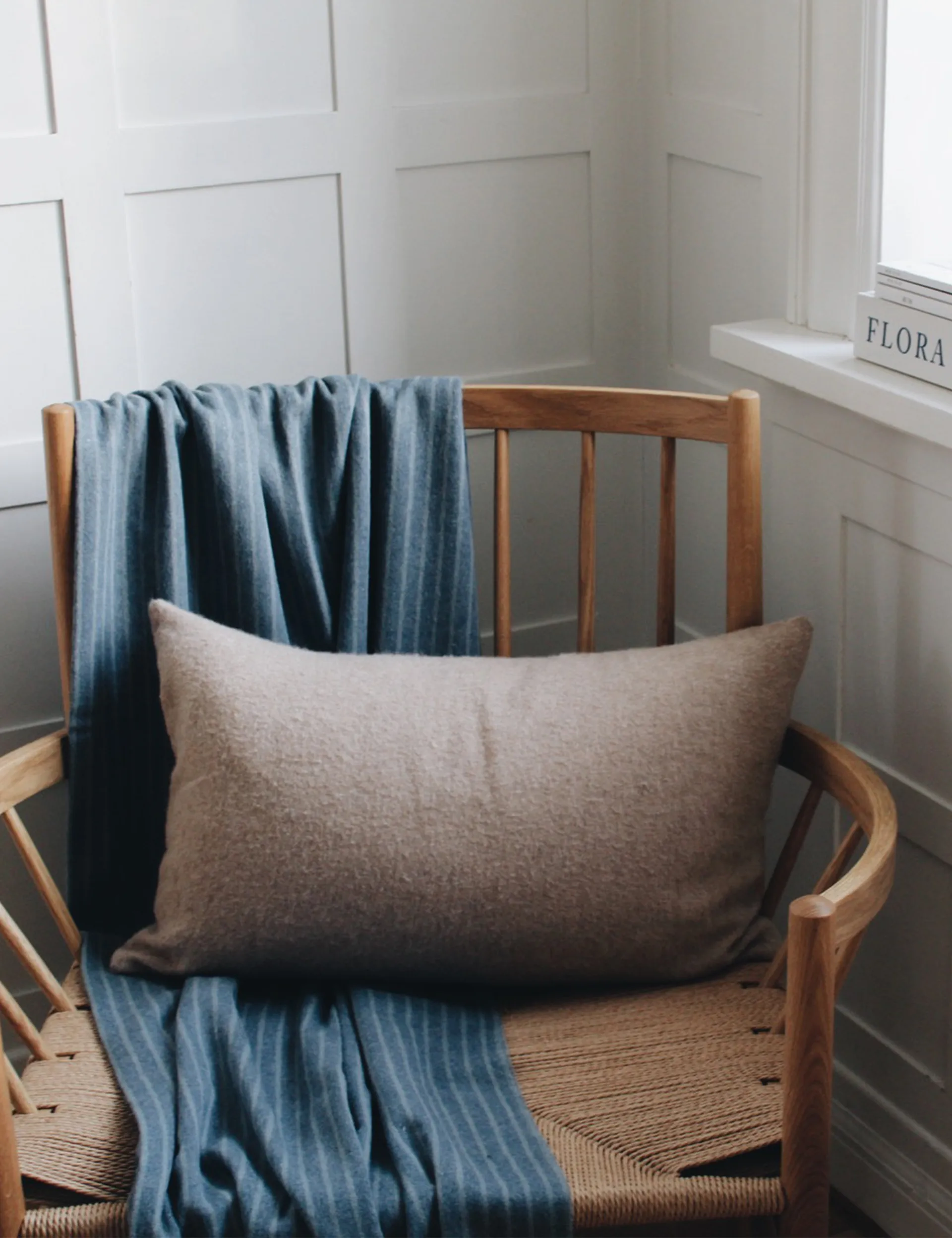 스트라이프 스로우 130x200 cm, Mirage blue Elvang Denmark | 엘방덴마크