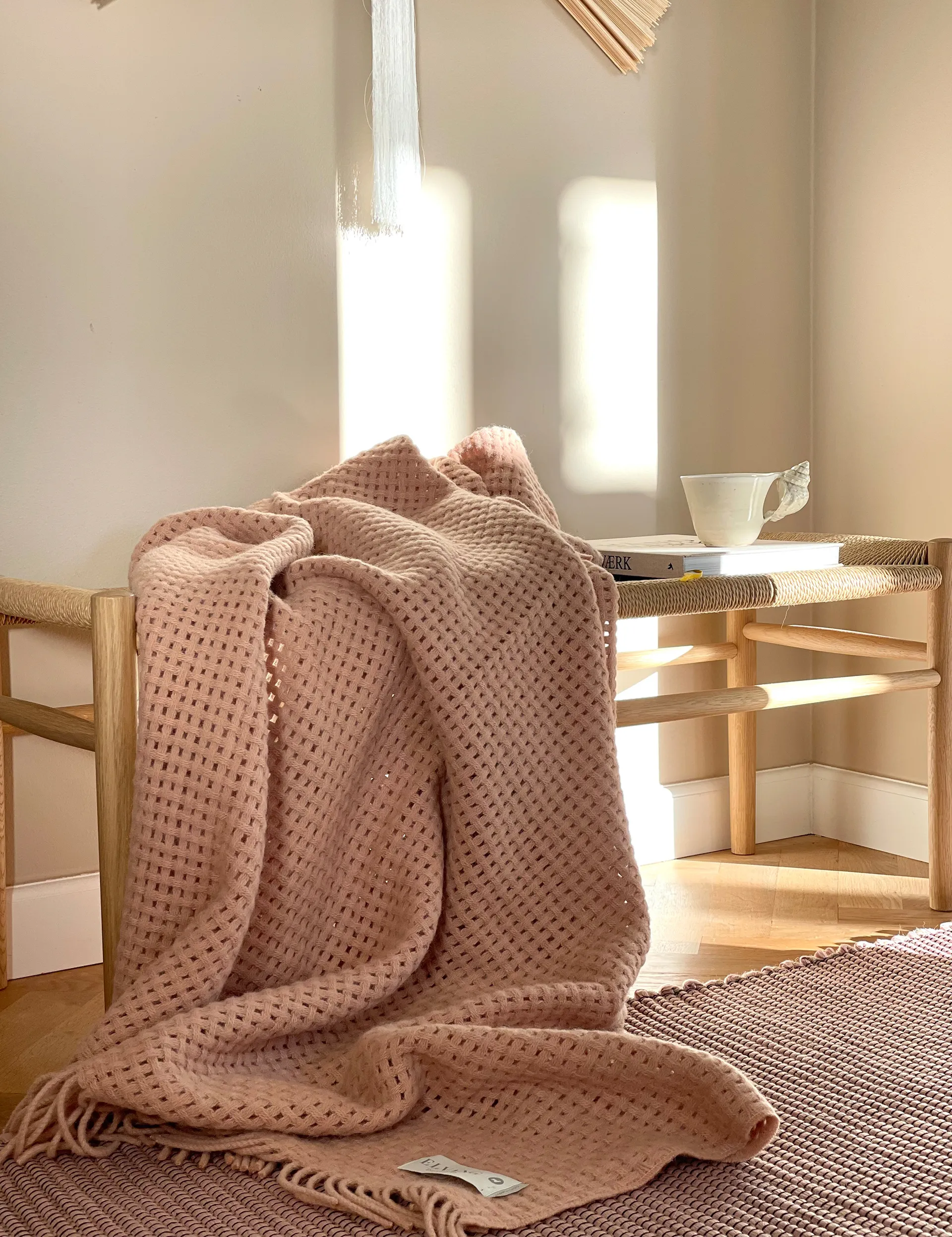 바스켓 스로우 130x200 cm, Nude Elvang Denmark | 엘방덴마크