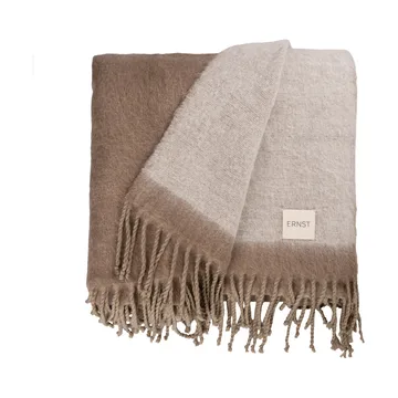 에른스트 스로우 프린지 장식 130x170 cm - Beige-white - ERNST | 에른스트