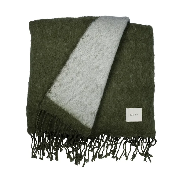 에른스트 스로우 프린지 장식 130x170 cm - Green-white - ERNST | 에른스트