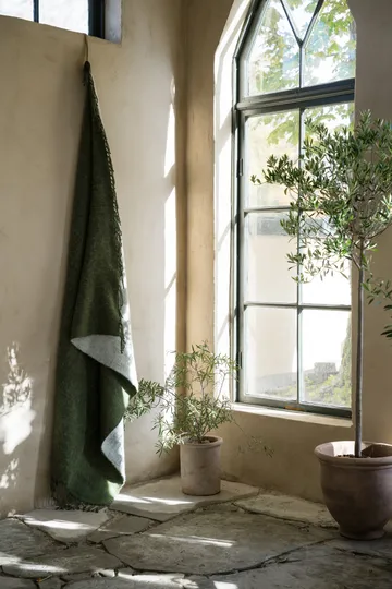 에른스트 스로우 프린지 장식 130x170 cm - Green-white - ERNST | 에른스트