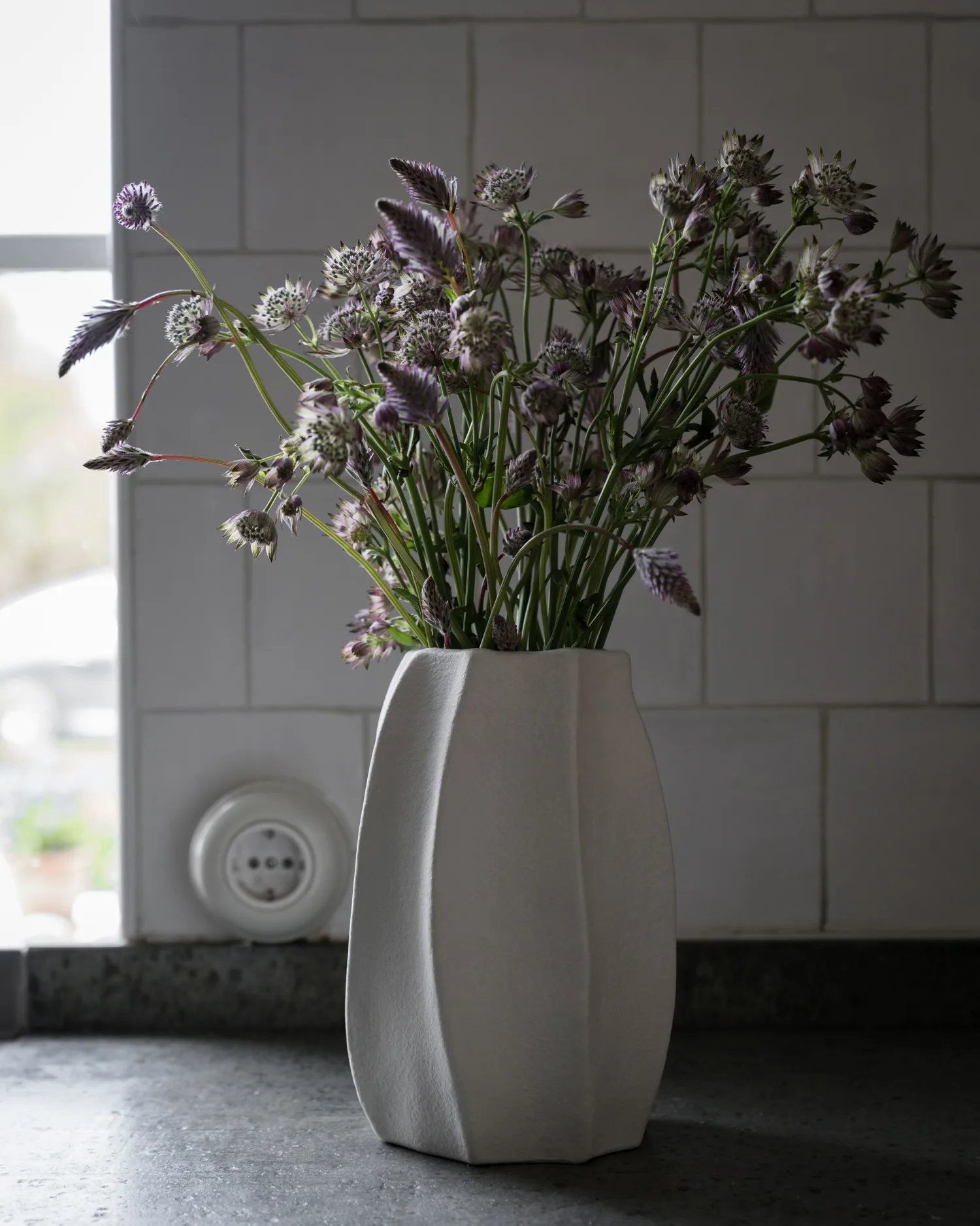 에른스트 스톤웨어 화병 Ø15x23 cm, Natural white ERNST | 에른스트