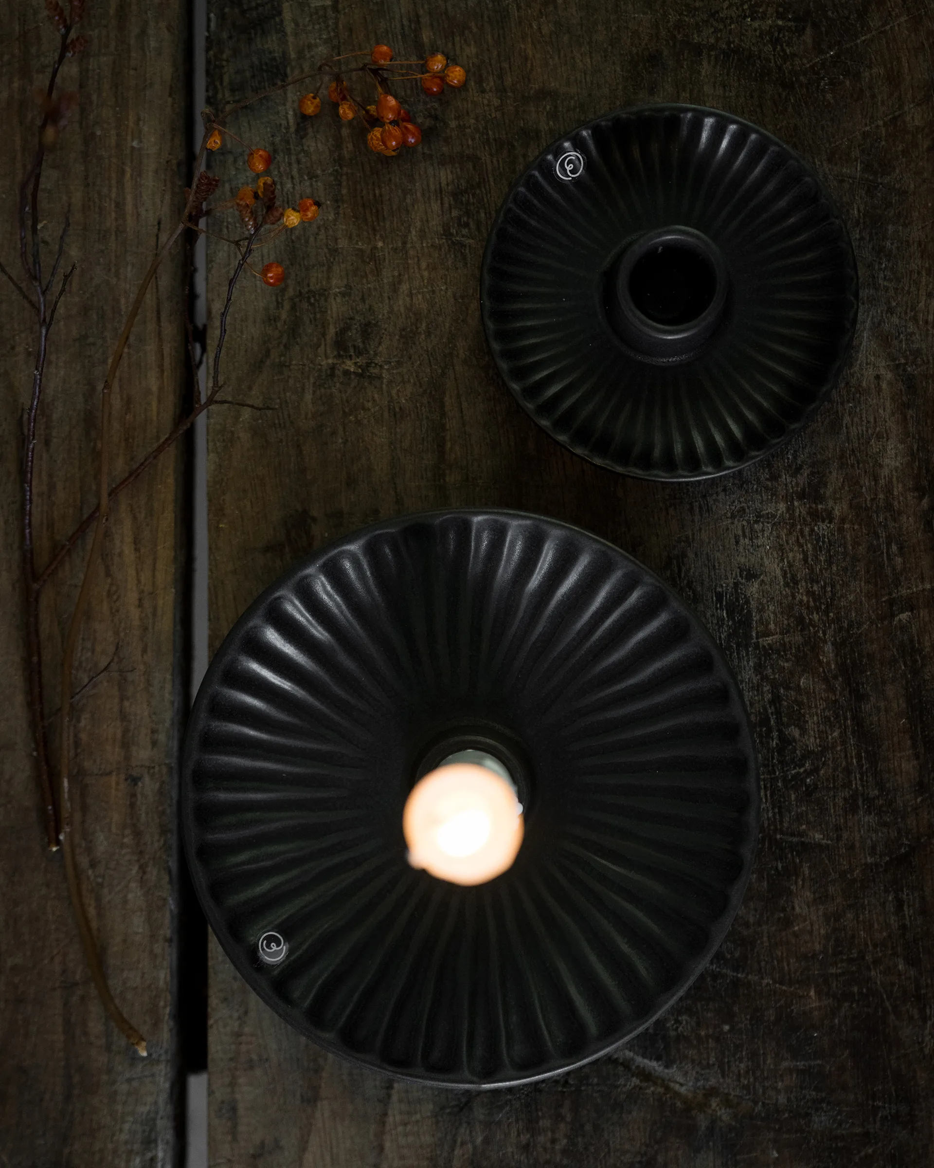 에른스트 캔들스틱 Ø16x3.5 cm, Black ERNST | 에른스트