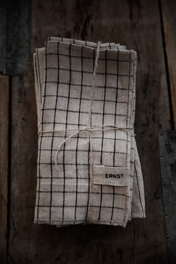 에른스트 냅킨 2개 세트 첵드 40x40 cm - Black-beige - ERNST | 에른스트