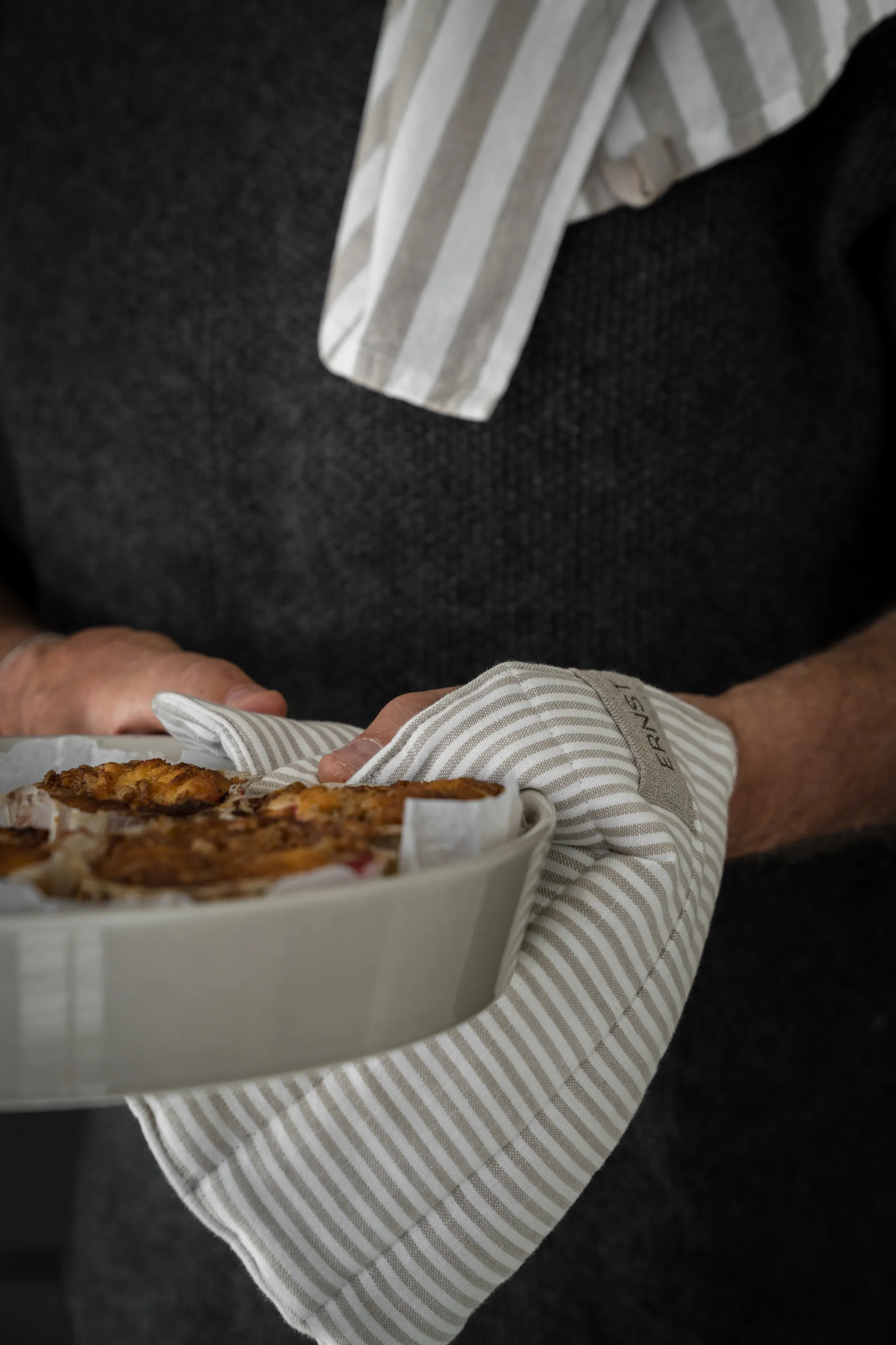 에른스트 냄비받침 스트라이프 23x25 cm, Beige-white stripe ERNST | 에른스트