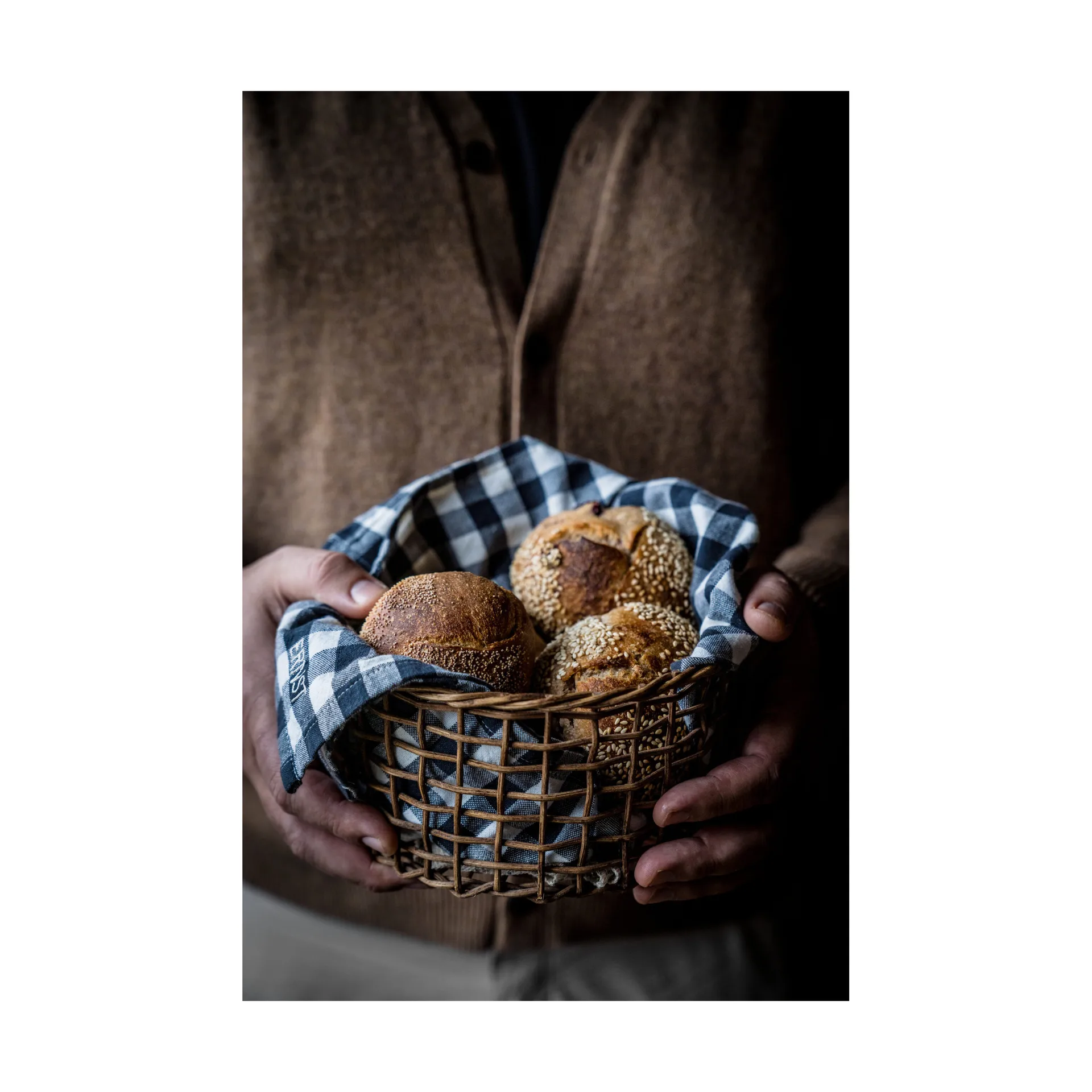 에른스트 냅킨 체크무늬 40x40 cm, Grey-blue-white ERNST | 에른스트