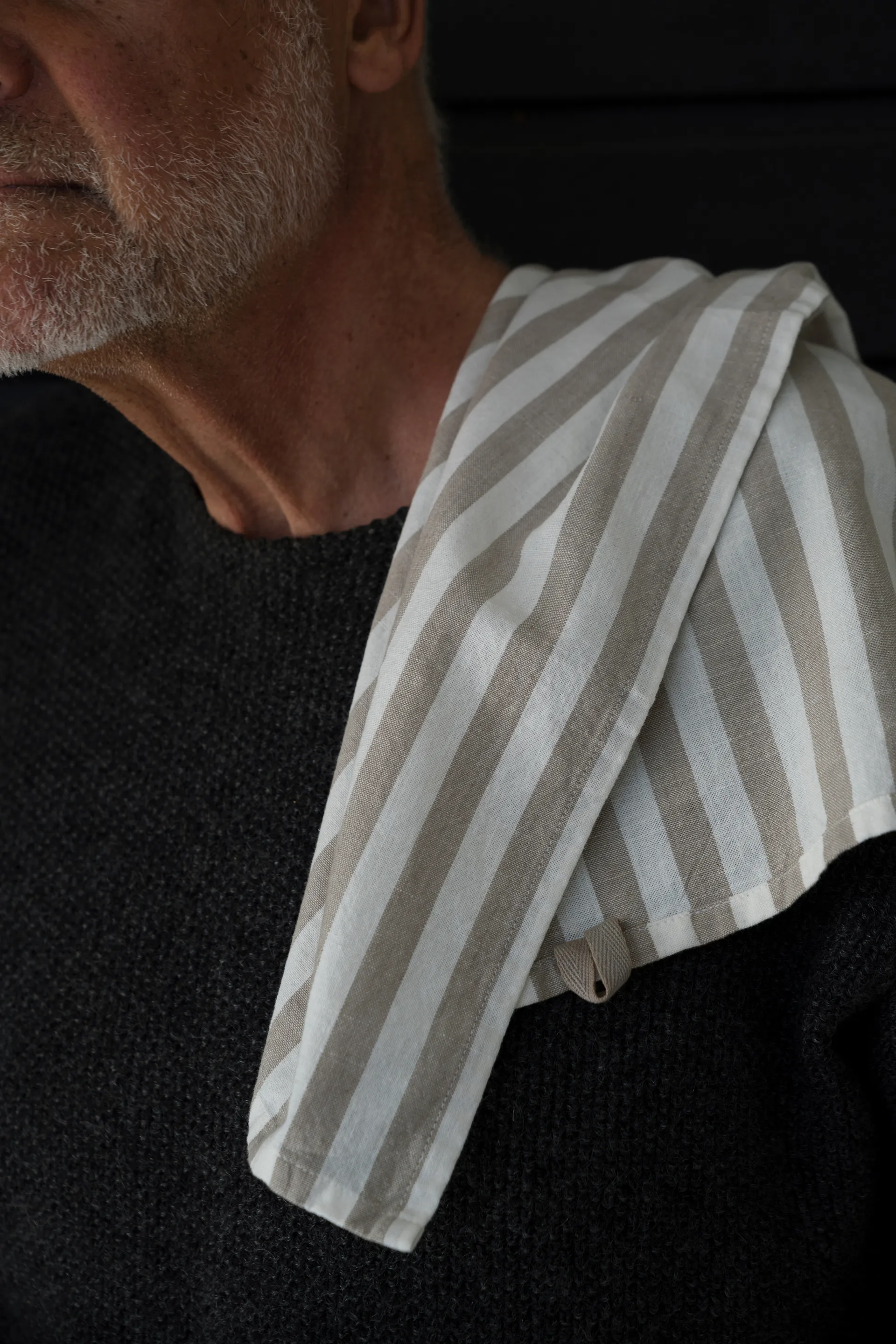 에른스트 키친타월 와이드 스트라이프 47x70 cm, Beige-white stripe ERNST | 에른스트