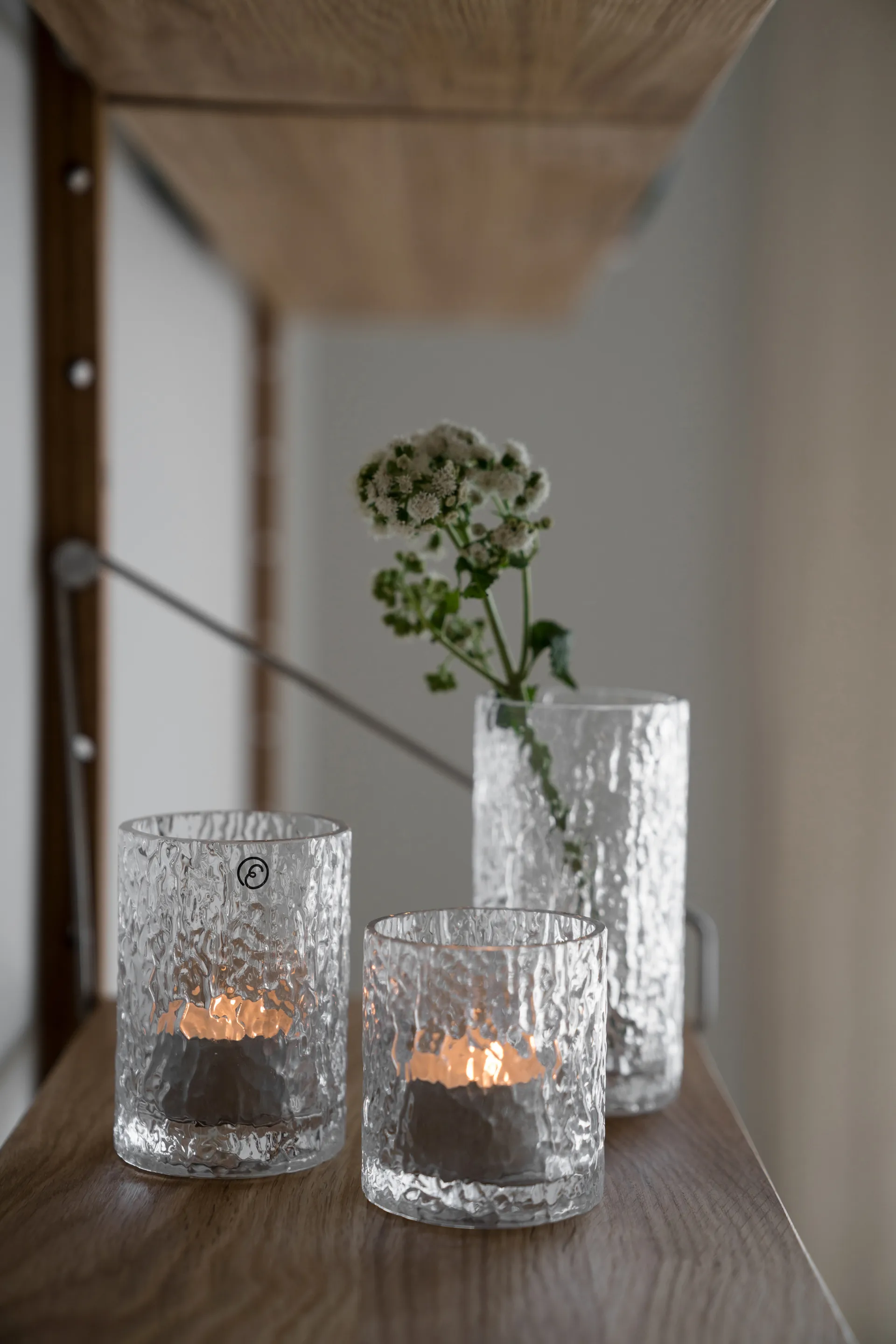 에른스트 패턴드 화병/캔들 홀더, Clear, Ø5.3x6.5 cm ERNST | 에른스트