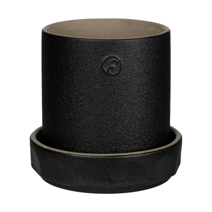 Ernst 화분과 받침대 - Black-natural, Ø11x11 cm - ERNST | 에른스트