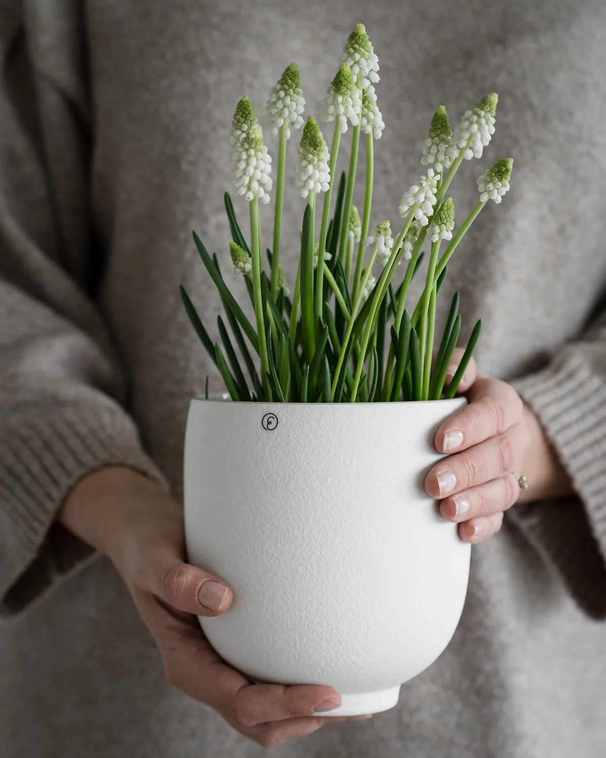 에른스트 화분 온 풋 내추럴 화이트, H15 cm Ø14 cm ERNST | 에른스트