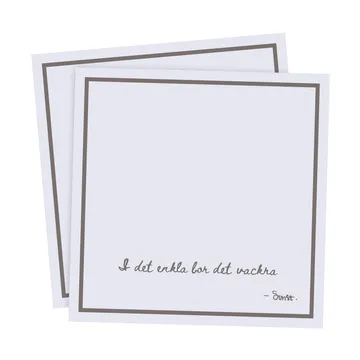 에른스트 문구 인쇄 페이퍼 냅킨 “I det enkla” 20개 세트 - Light grey - ERNST | 에른스트