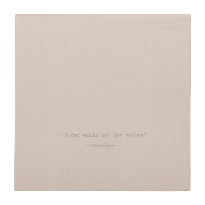 에른스트 냅킨 with citat I det enkla 20개 세트 - Beige - ERNST | 에른스트