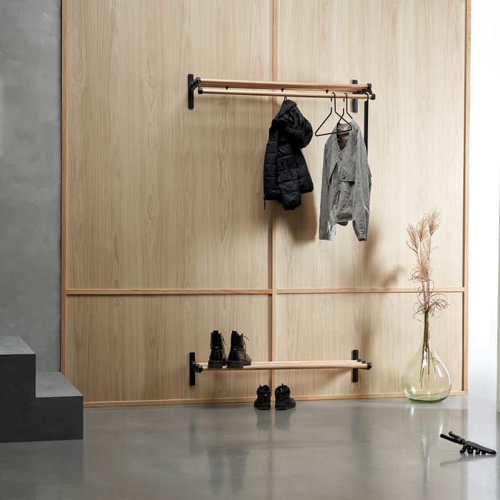 노어탈지 291 모자 선반 100 cm, Oak -black Essem Design | 에셈디자인