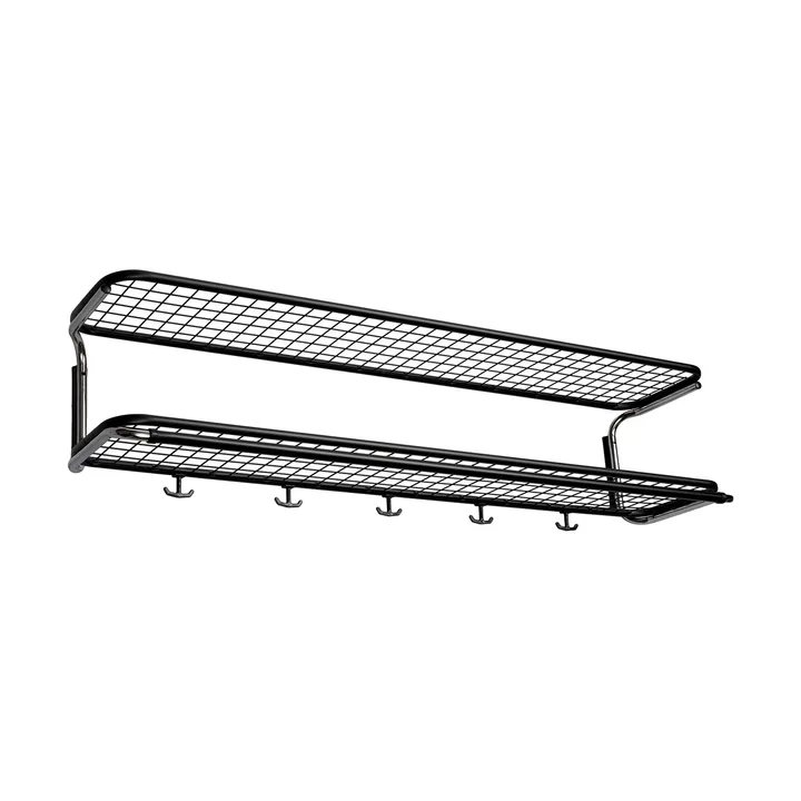 Classic 650 모자 선반 - Black/chrome, 2 levels, 120 cm - Essem Design | 에셈디자인