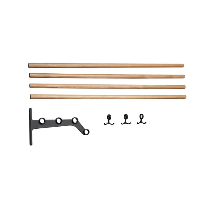 Nostalgi 291 애드온 모자 선반 - Oak, black lacquered stand - Essem Design | 에셈디자인