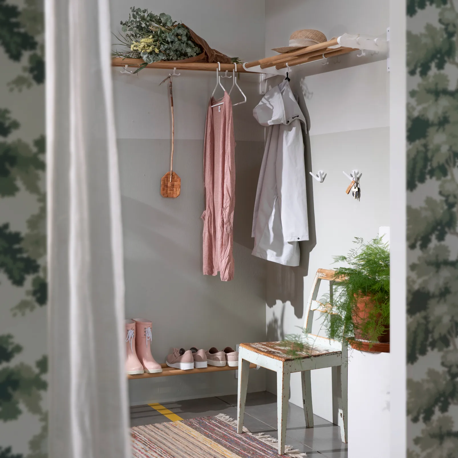 노어탈지 모자걸이, 신발 선반, oak, white Essem Design | 에셈디자인
