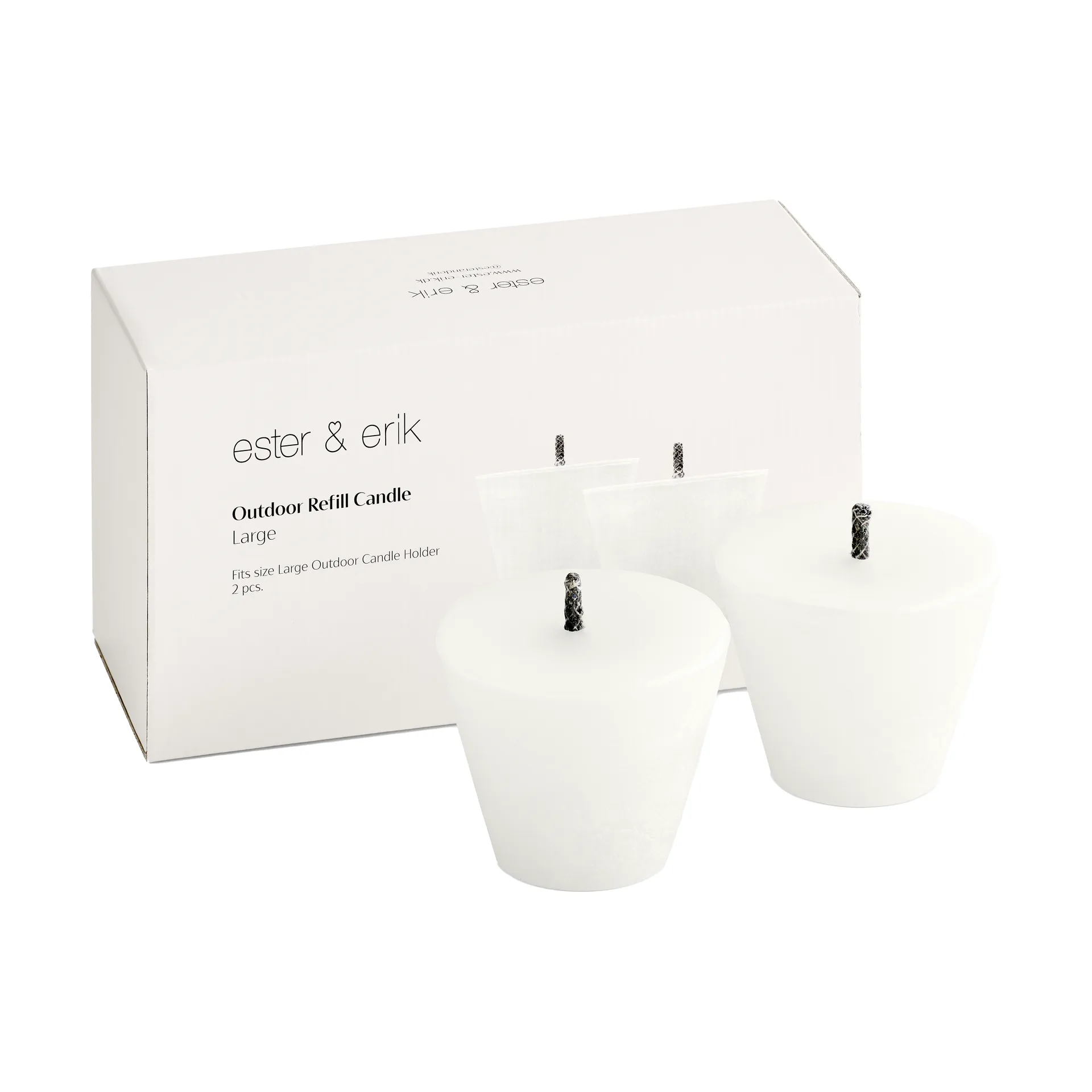 ester & erik 아웃도어 캔들 홀더용 리필 2개 세트, Large ester & erik | 에스터 & 에릭