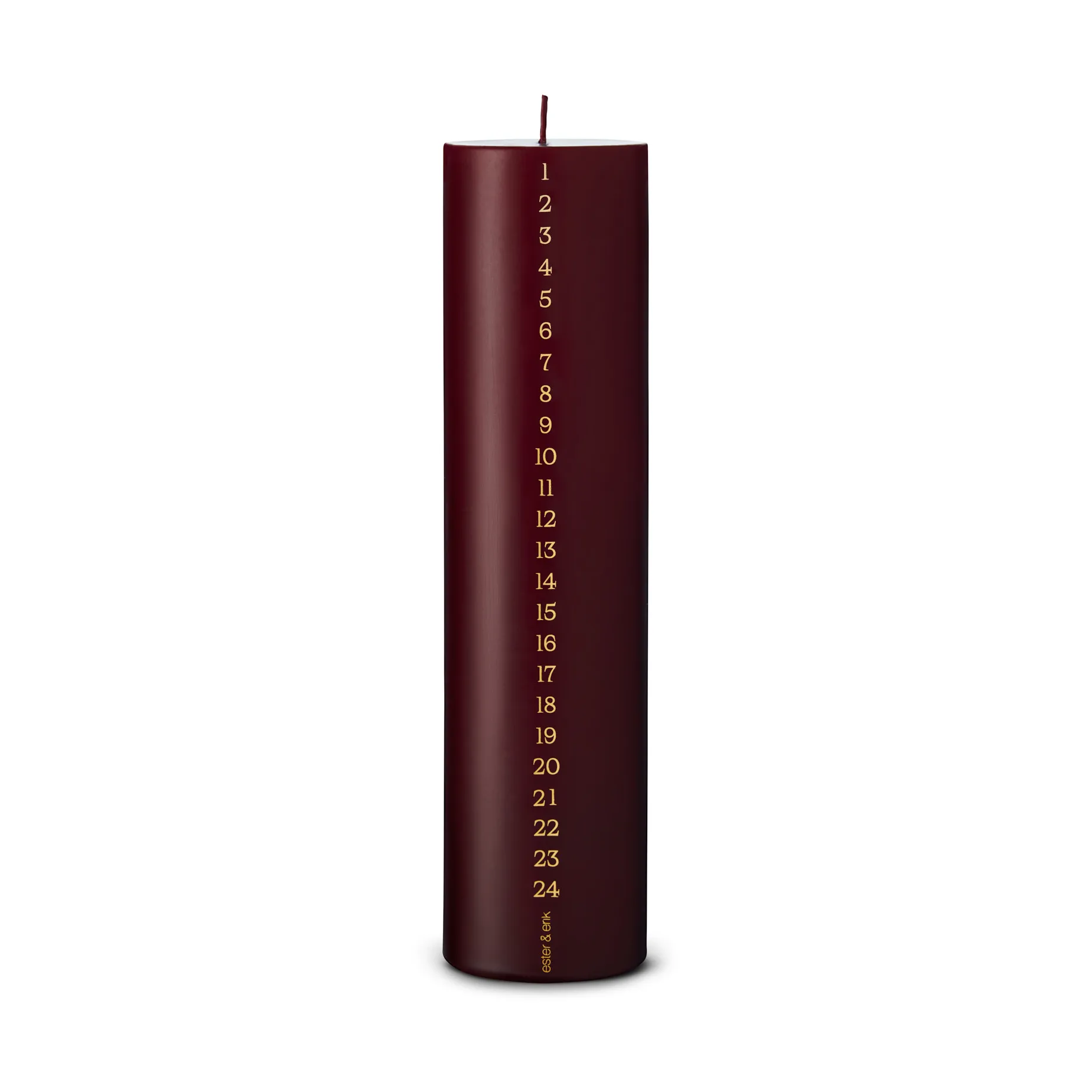 ester & erik 대림절 양초 25 cm, 44/2 deep wine ester & erik | 에스터 & 에릭