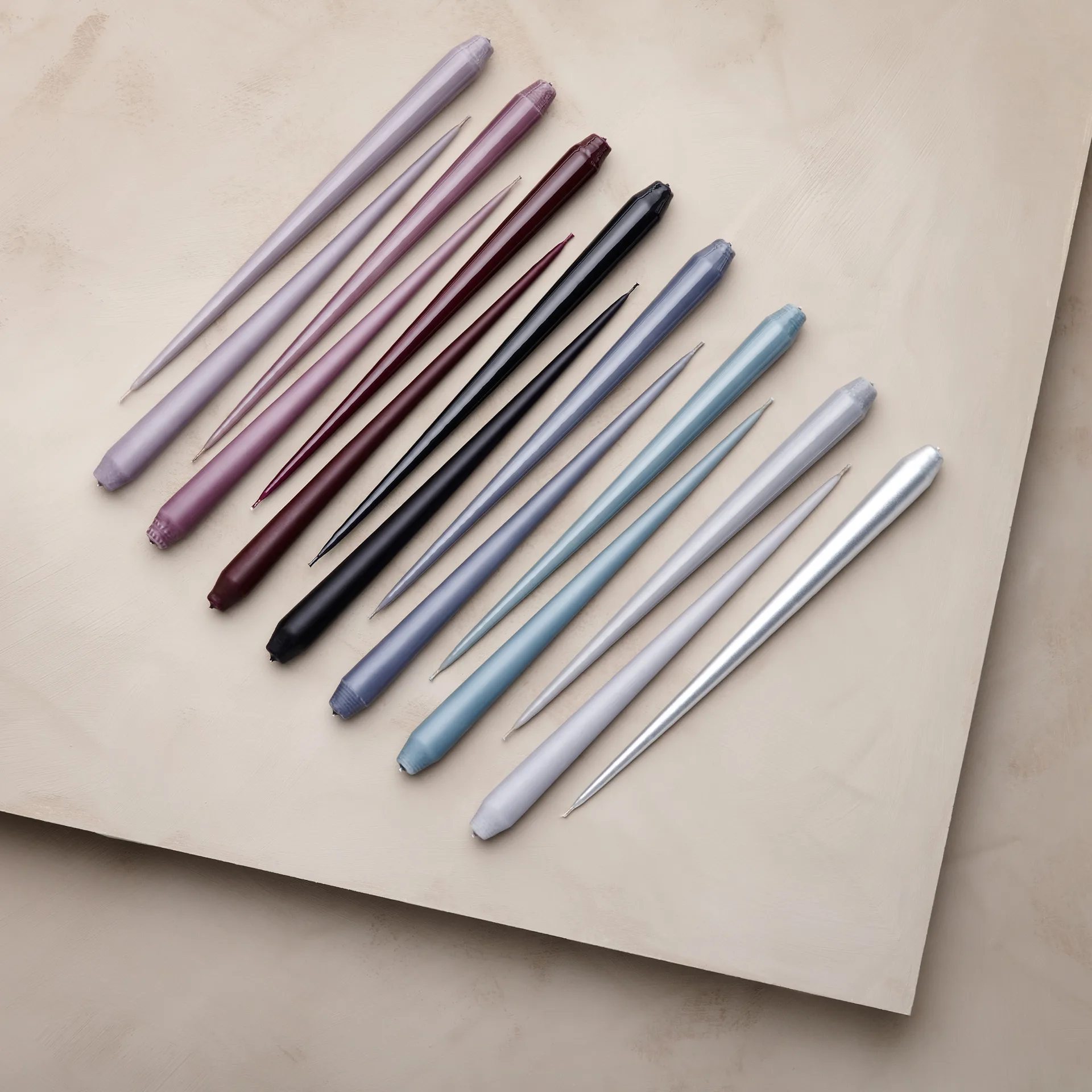 ester & erik 캔들 32 cm 4개 세트 메탈릭, Silver ester & erik | 에스터 & 에릭