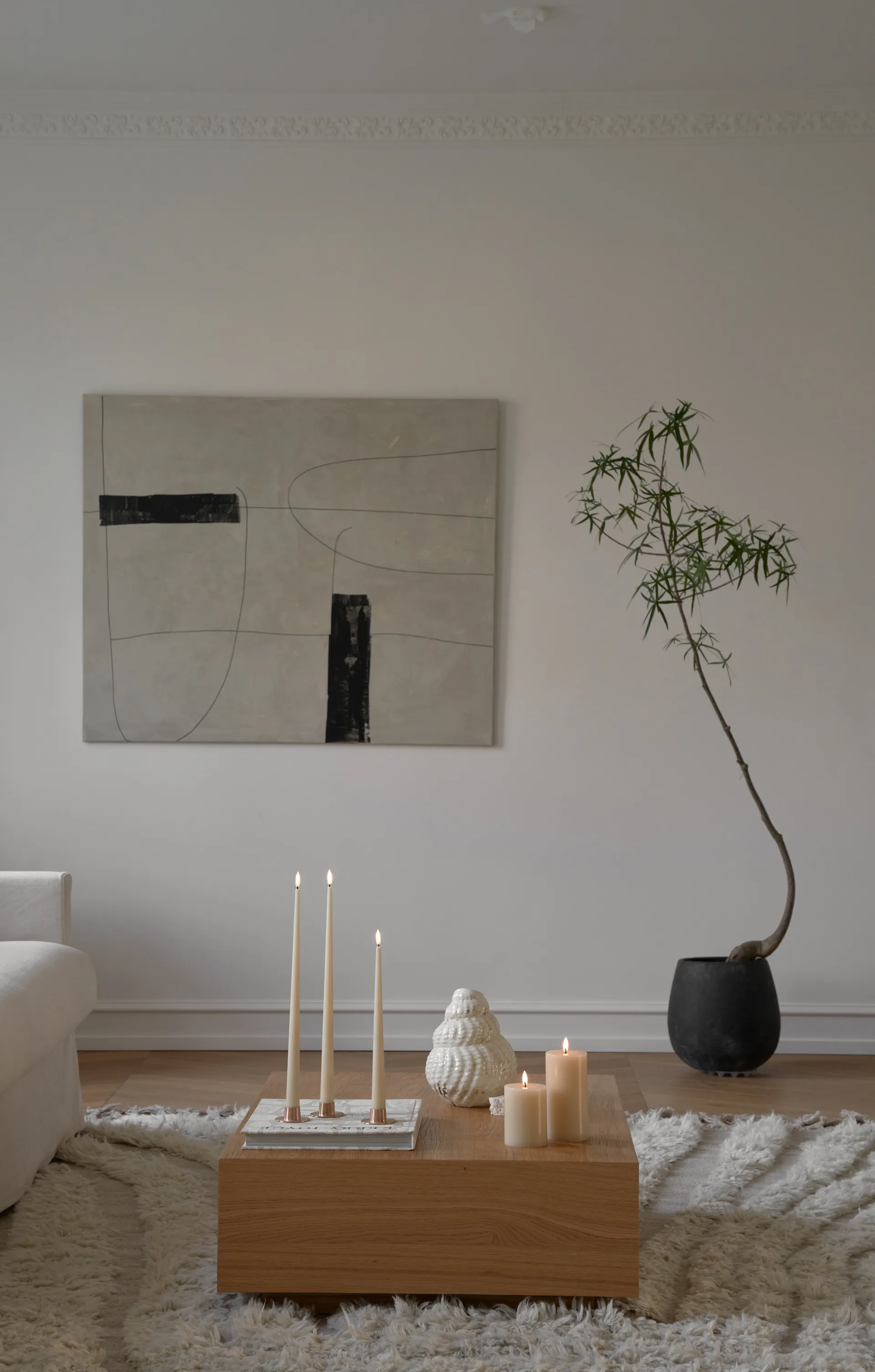 ester & erik 테이퍼 캔들 LED 2개 세트, 14 Pale ginger , 30 cm ester & erik | 에스터 & 에릭