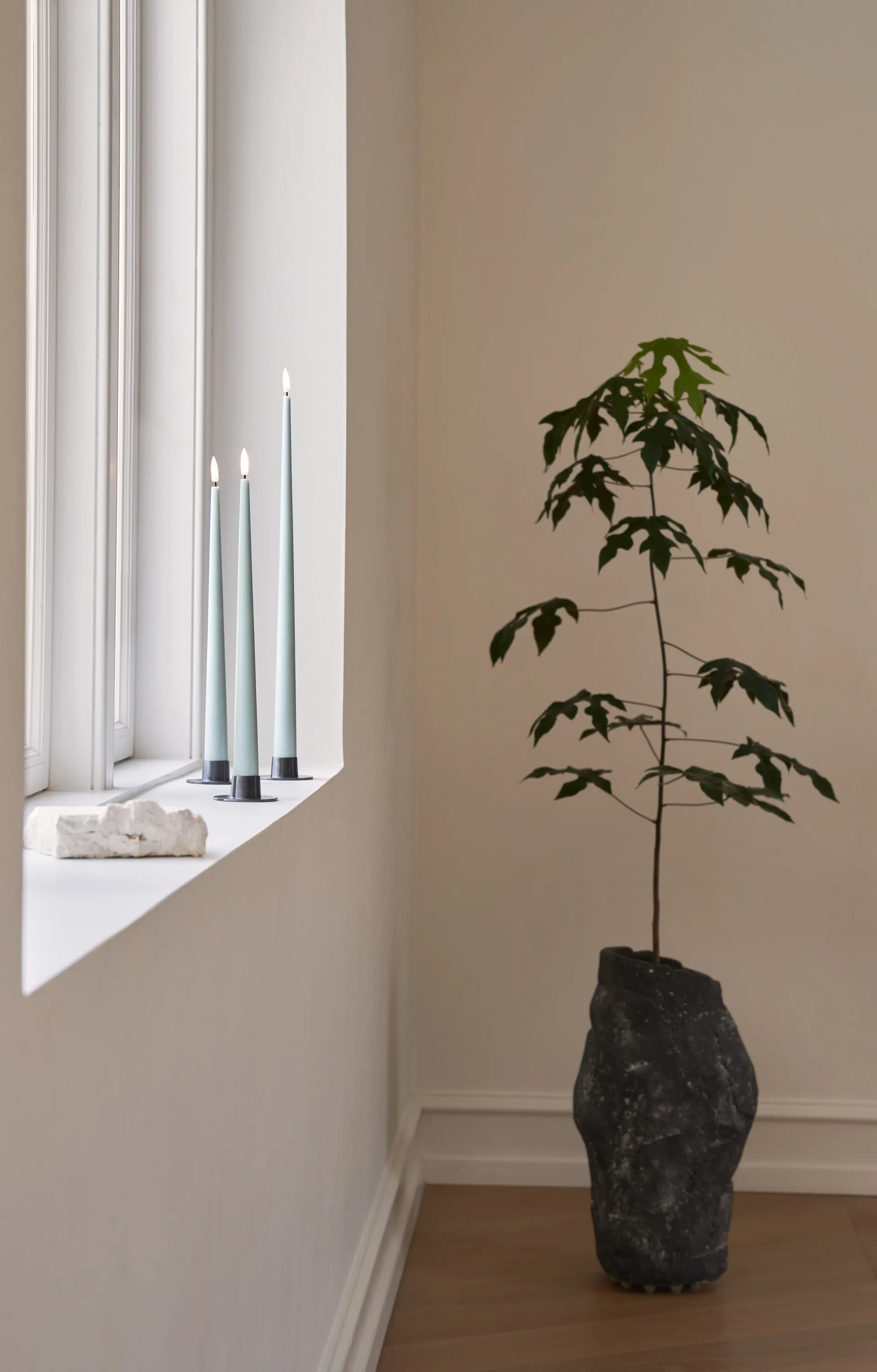 ester & erik 테이퍼 캔들 LED 2개 세트, 67 Jade stone, 40 cm ester & erik | 에스터 & 에릭