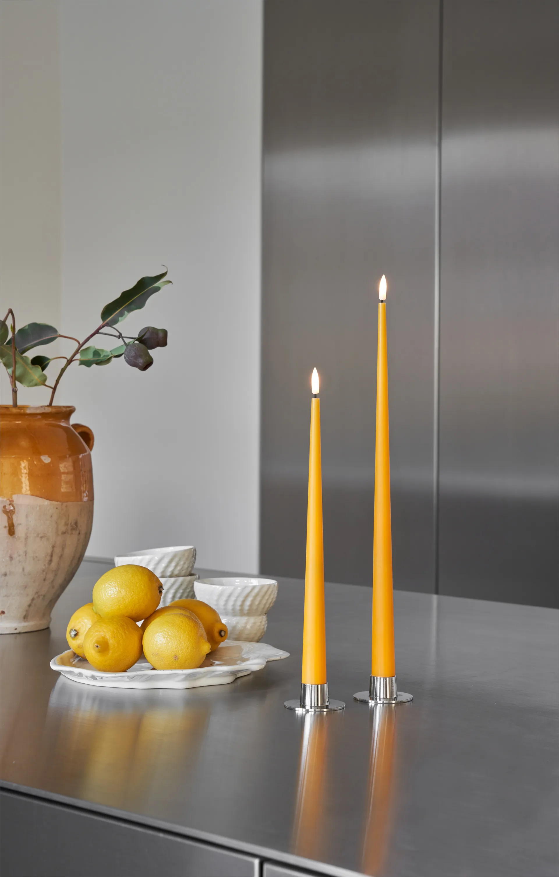 ester & erik 테이퍼 캔들 LED 2개 세트, 85 Mango, 40 cm ester & erik | 에스터 & 에릭