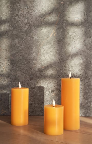 ester & erik 필라 캔들 LED Ø7.5x20 cm - 85 Mango - ester & erik | 에스터 & 에릭