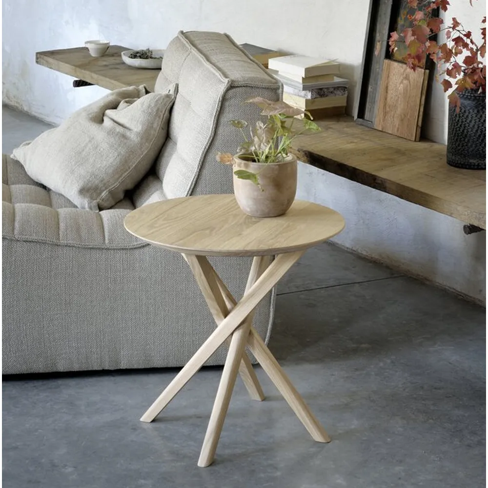 미카도 사이드 테이블 50x50 cm, Oak wax oil Ethnicraft | 에스니크래프트