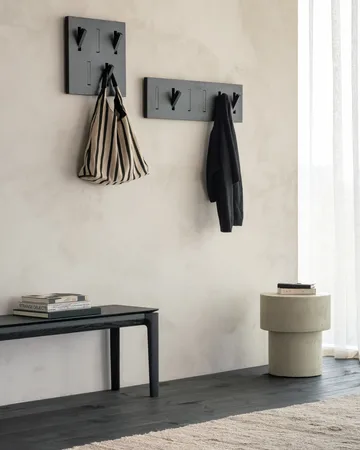 유틸리타일 벽 행거 옷걸이 - Lacquered oak-black-large - Ethnicraft | 에스니크래프트