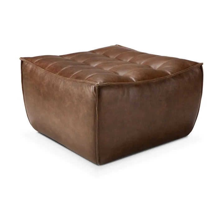 N701 풋스툴 70x70 cm - Leather Chestnut - Ethnicraft | 에스니크래프트