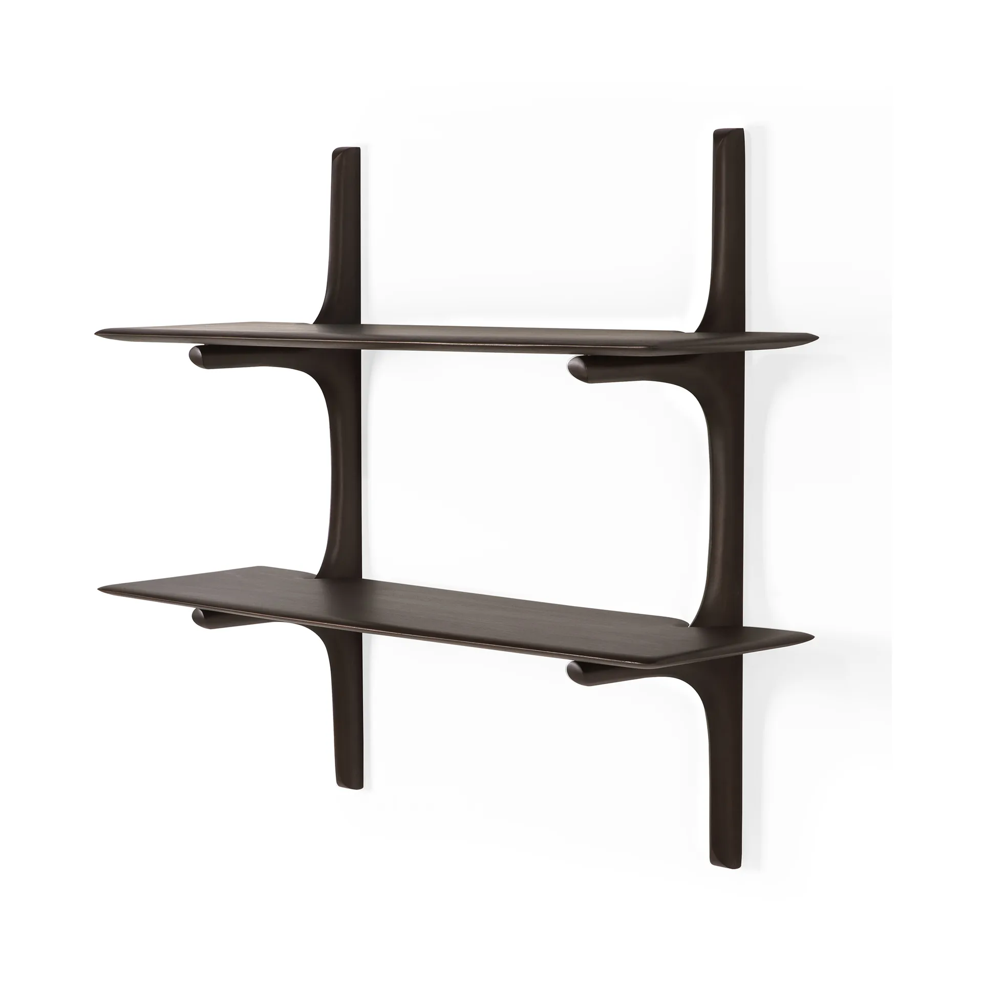PI 월 셸프, Lacquered mahogany - 2 shelves Ethnicraft | 에스니크래프트