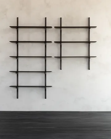 PI 월 셸프 - Lacquered mahogany - 2 shelves - Ethnicraft | 에스니크래프트