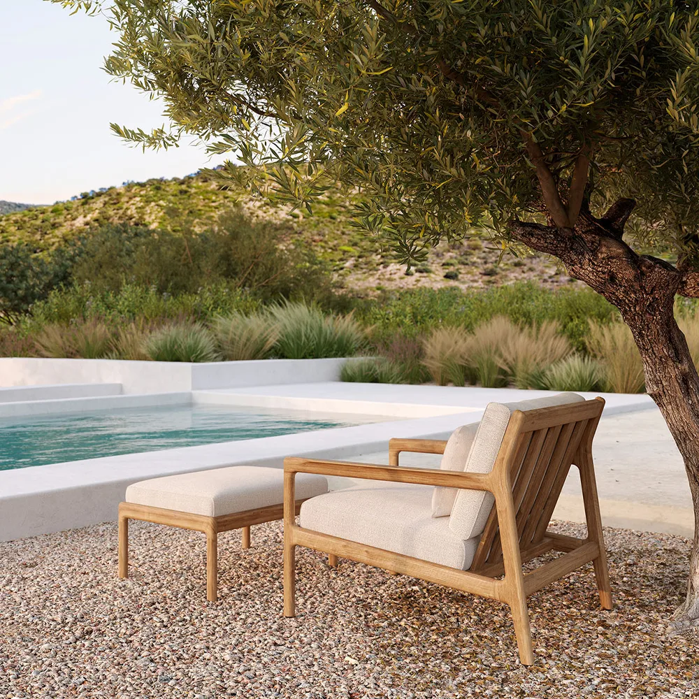 잭 아웃도어 풋스툴 Teak, Off-white Ethnicraft | 에스니크래프트