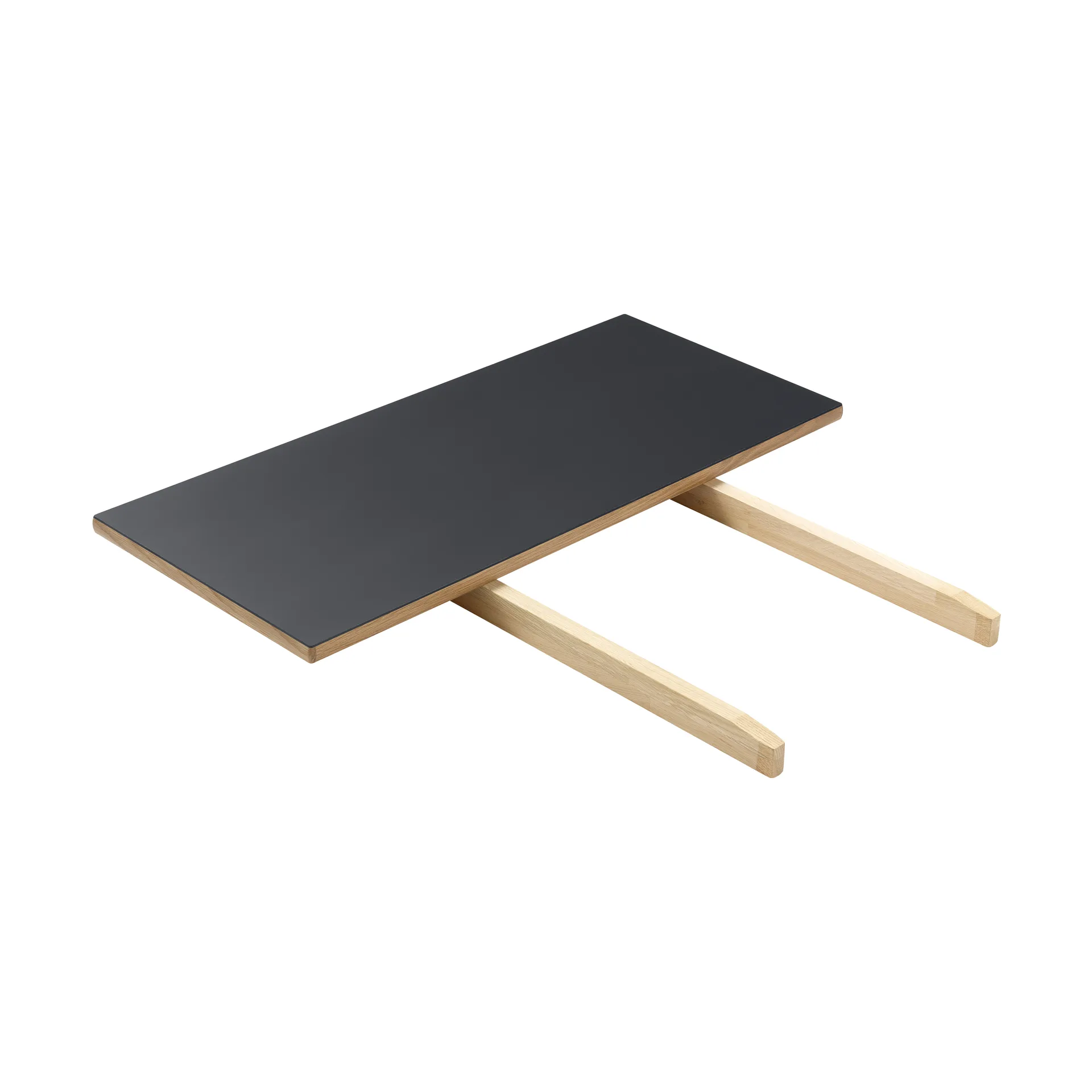 C35L 확장 상판 82x37 cm, Black linoleum–oak natural water-based lacquer FDB Møbler