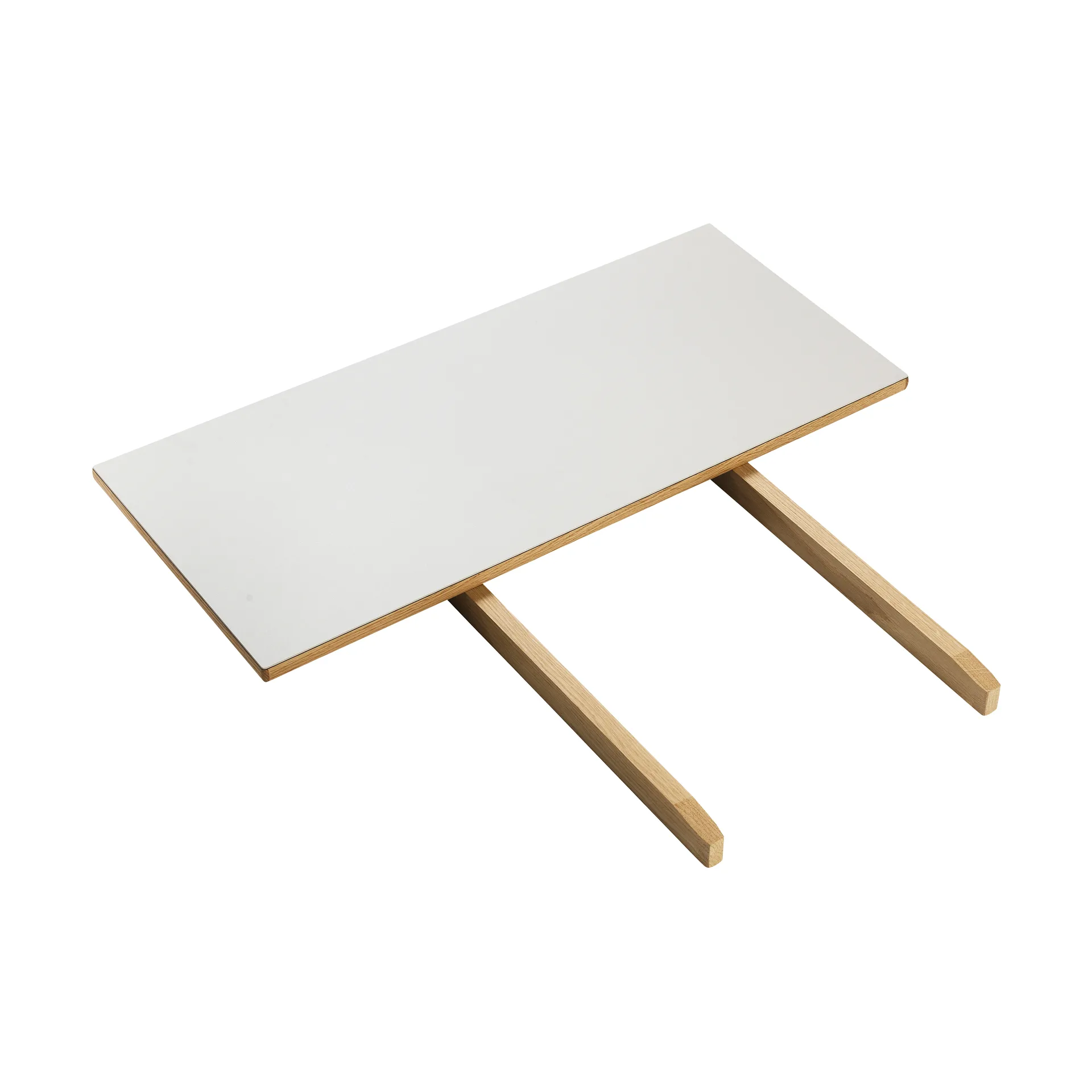 C35L 확장 상판 82x37 cm, Light grey linoleum–oak natural water-based lacquer FDB Møbler