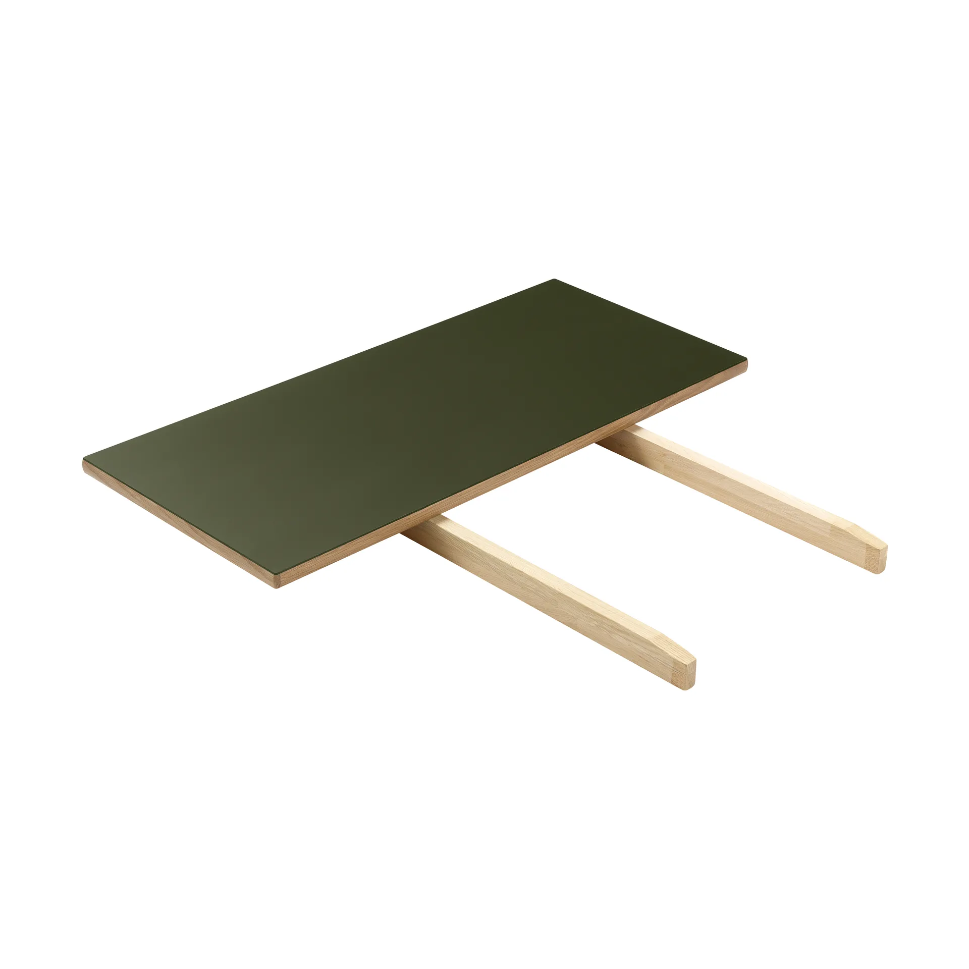 C35L 확장 상판 82x37 cm, Olive linoleum-oak natural water-based lacquer FDB Møbler