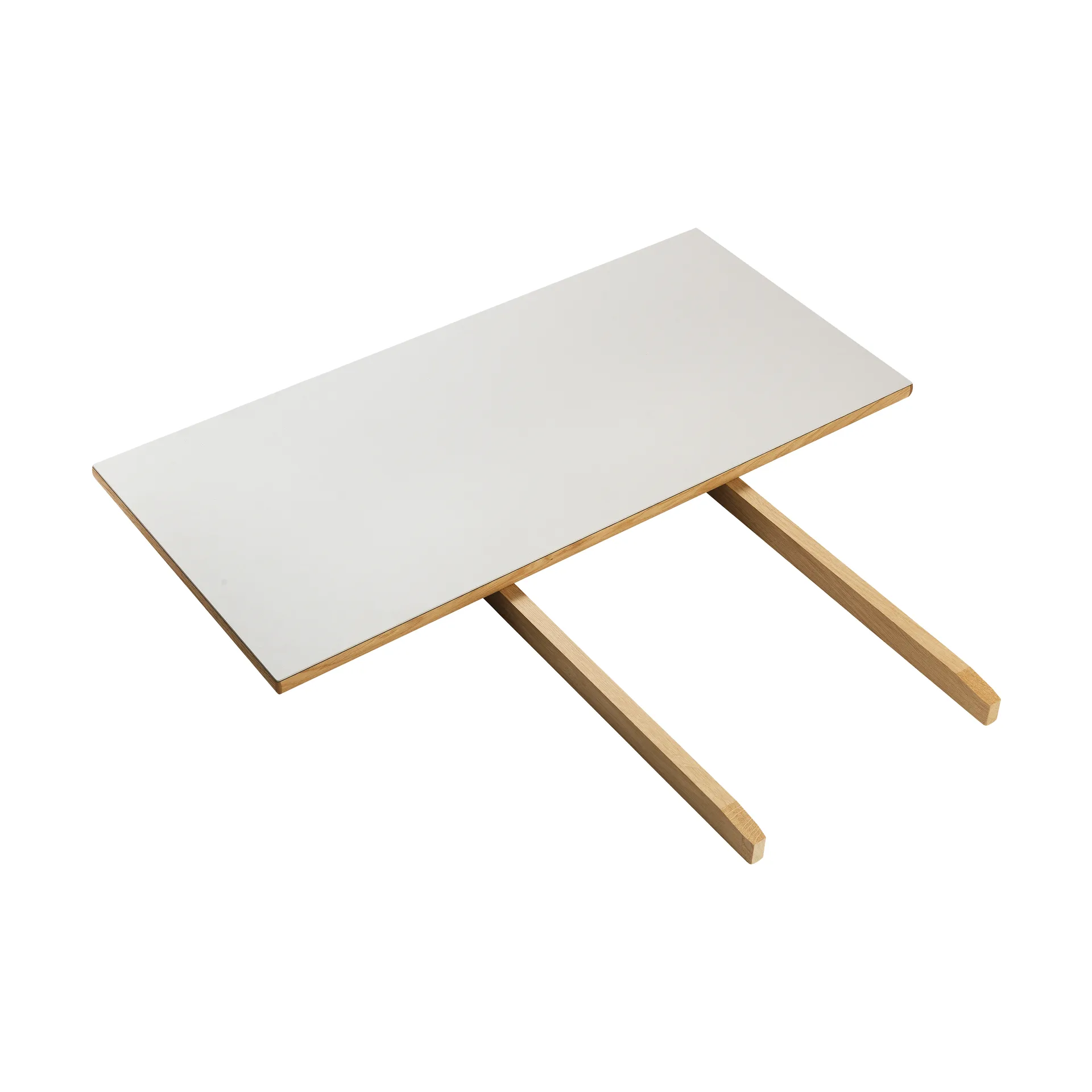 C35S 확장 상판 95x45 cm, Light grey linoleum–oak natural water-based lacquer FDB Møbler