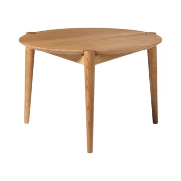 D102 쇠스 커피 테이블 Ø55 cm - Oak solid oiled - FDB Møbler