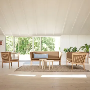 D108 라그네스민데 커피 테이블 Ø48 cm - Pine untreated - FDB Møbler