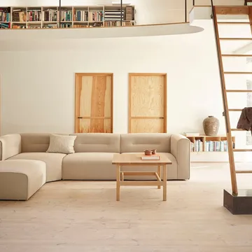 D33 커피 테이블 80x80 cm - Oak solid oiled - FDB Møbler