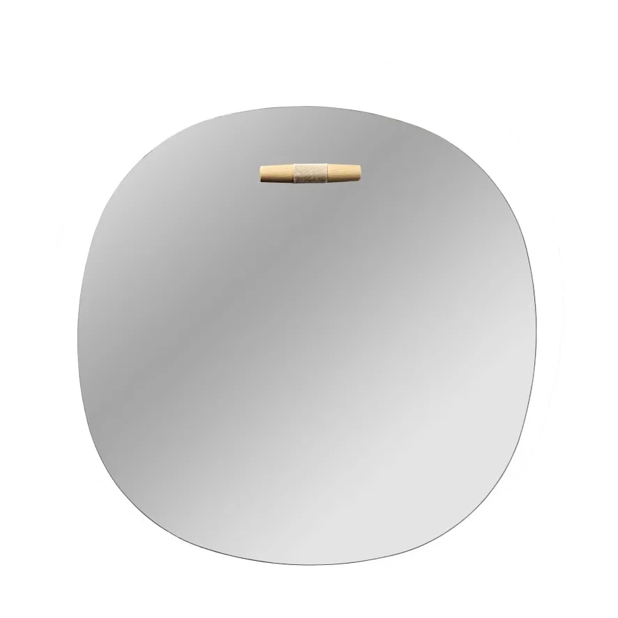 I4 Birksø 벽 거울, Oak nature lacquered Ø50 cm FDB Møbler