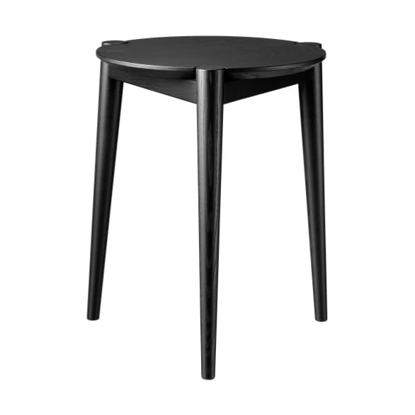 J160 스툴 35 cm - Oak black painted - FDB Møbler