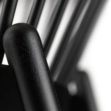 J166 예르나 체어 - Black painted oak-dark grey - FDB Møbler