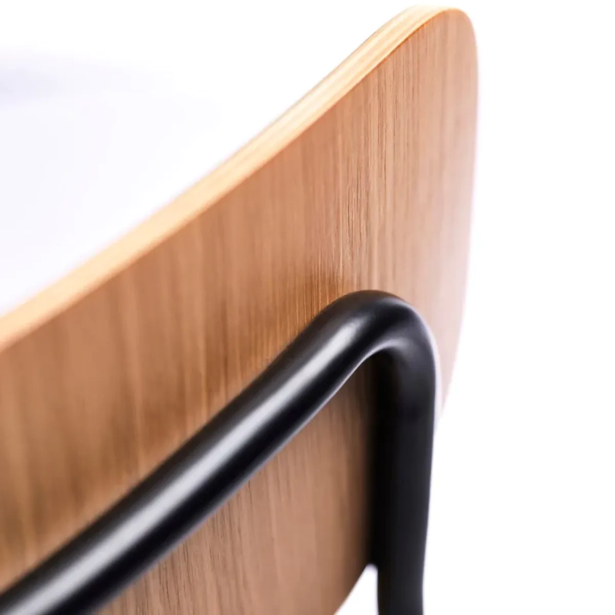 J182 홀멘 체어 4개 세트, Oak veneer-black legs FDB Møbler