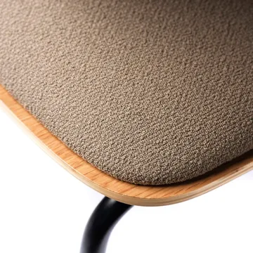 J182 홀멘 체어 - Oak veneer-black legs-taupe - FDB Møbler