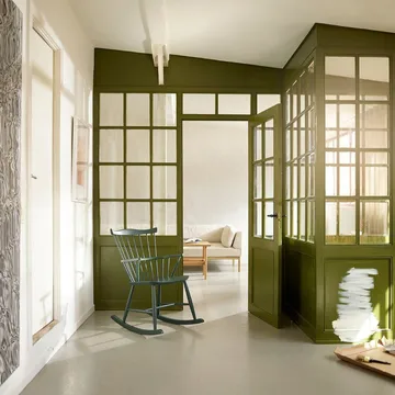 J52G 흔들의자 - Black green - FDB Møbler