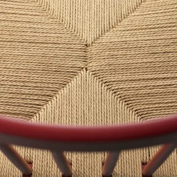 J80 체어 - Ruby red beech-paper cord - FDB Møbler