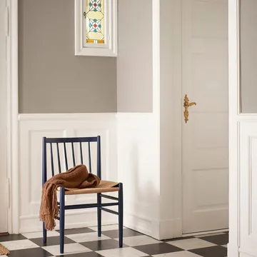 J80 체어 - Steel blue beech-paper cord - FDB Møbler